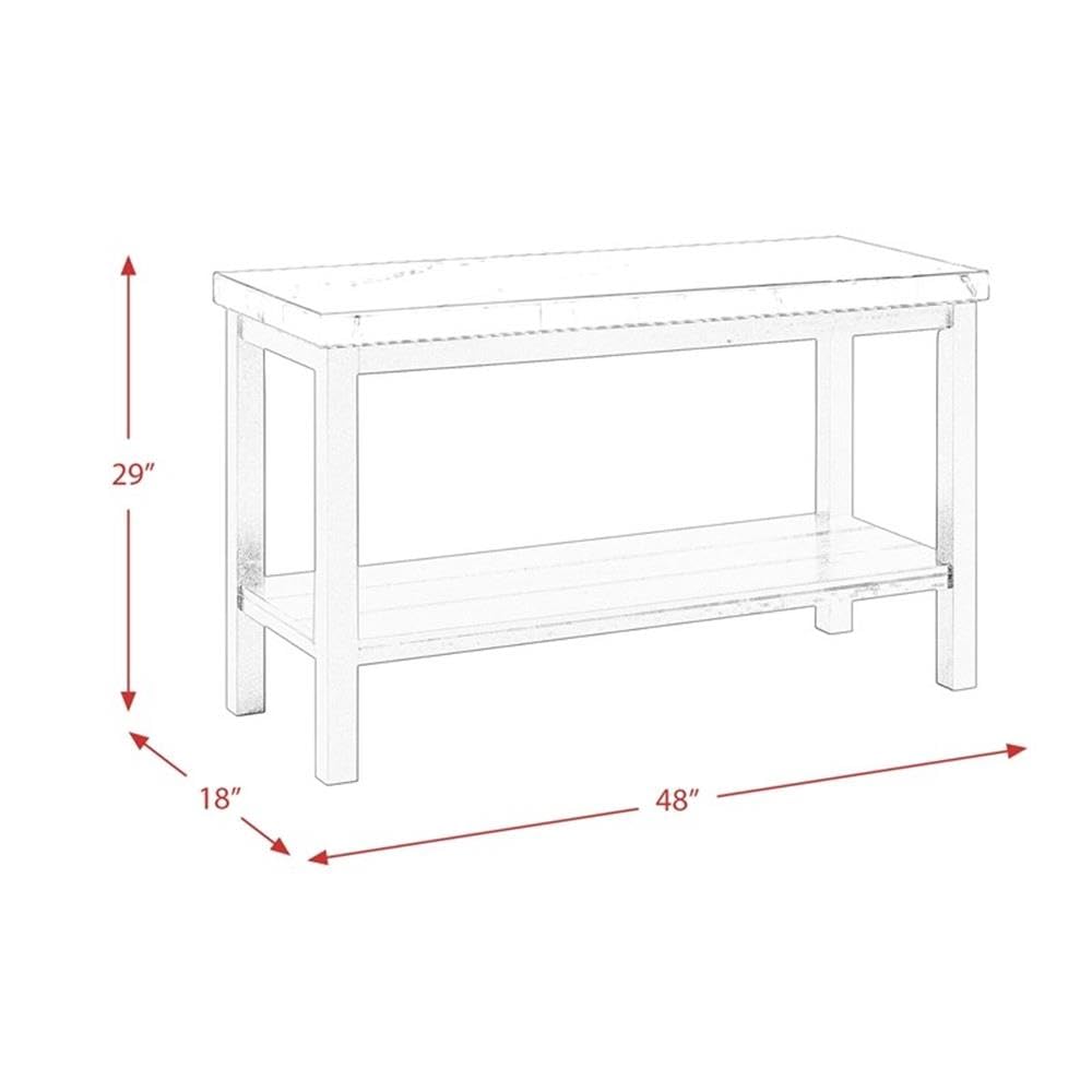 Picket House Furnishings Evie Wood Frame & Marble Top Console Table - White/Black - Elegant Entryway & Hallway Furniture for Modern Home Decor