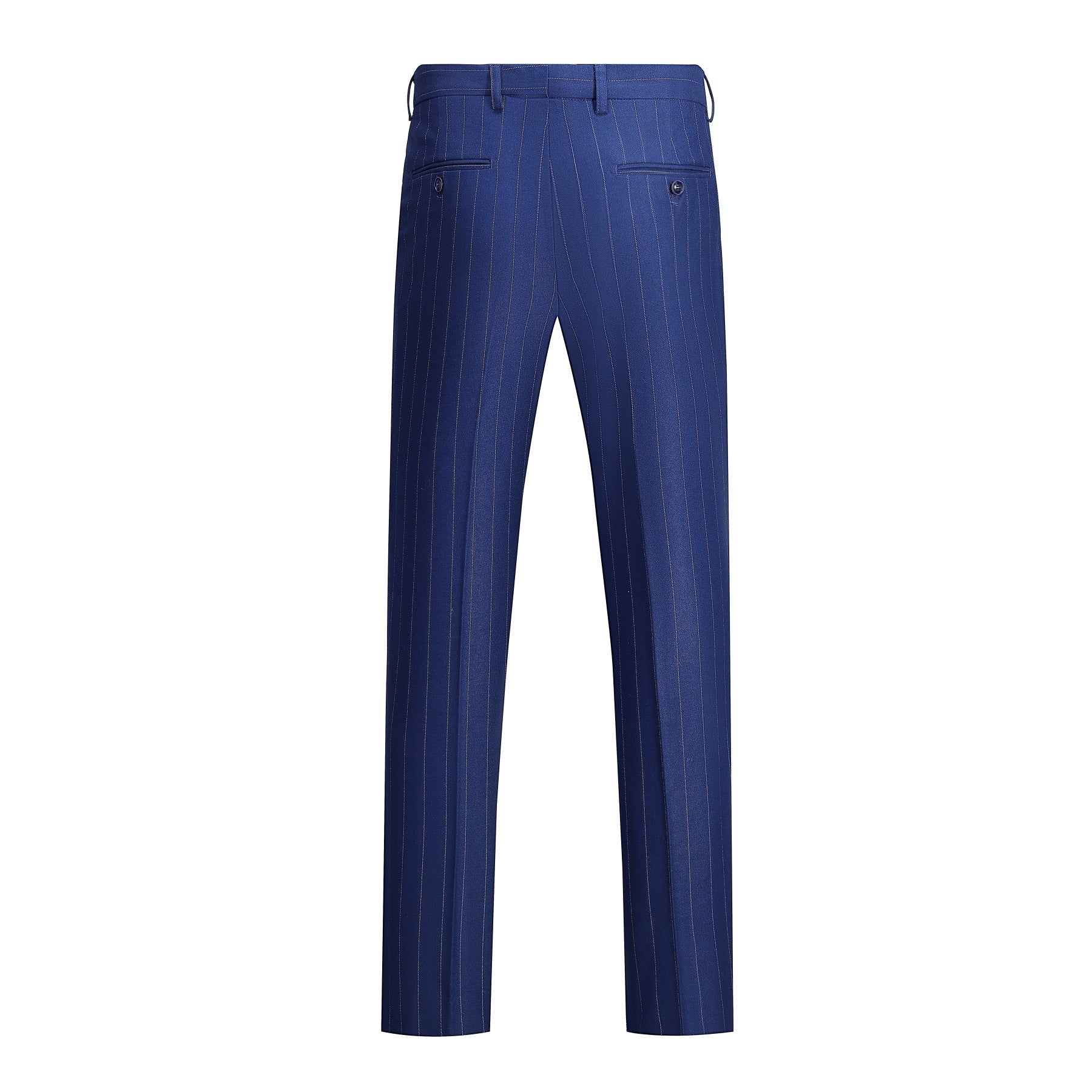 Nagaro Blue Striped Three-Piece Suit for Men | Formal Business Attire | Perfect for Weddings, Office & Special Events