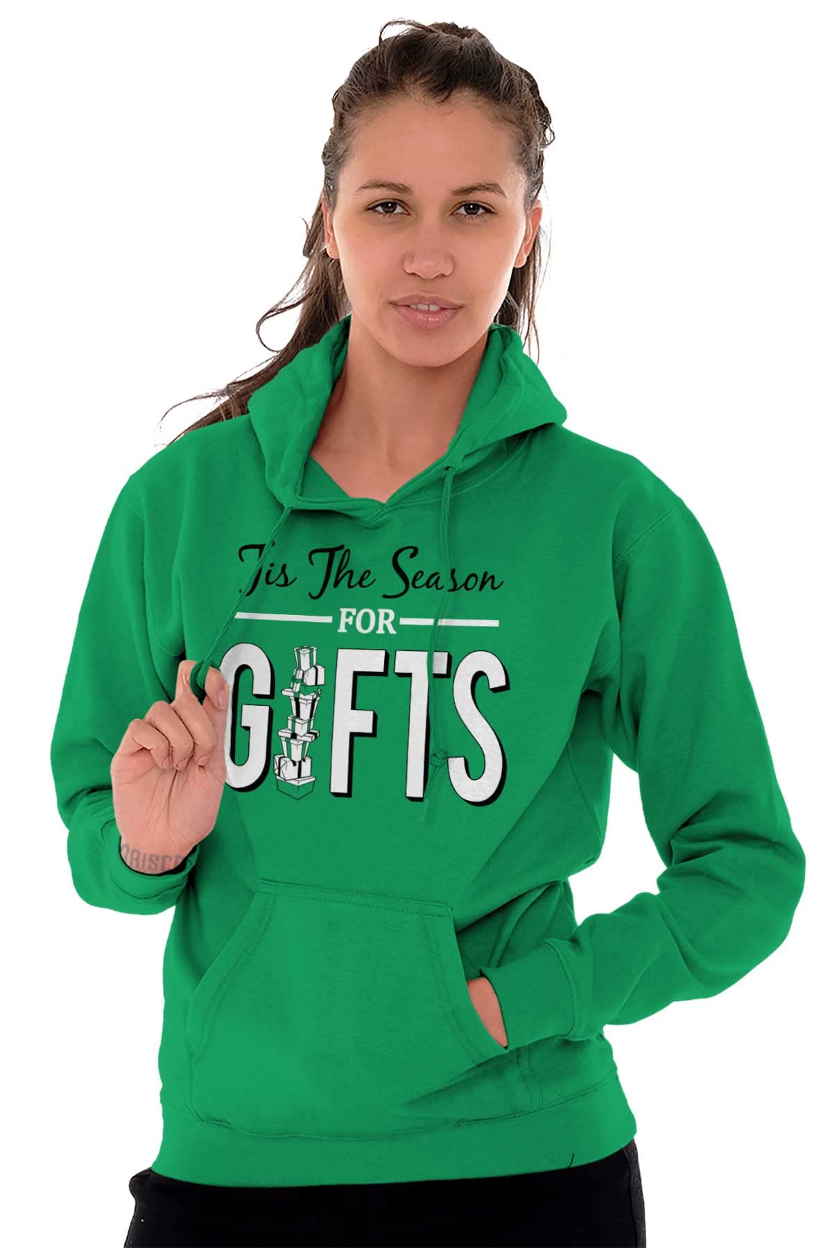 Brisco Brands Christmas 'Tis The Season For Presents Hoodie - Cozy Unisex Sweatshirt for Women & Men | Perfect Holiday Gift for Christmas Parties & Winter Outfits