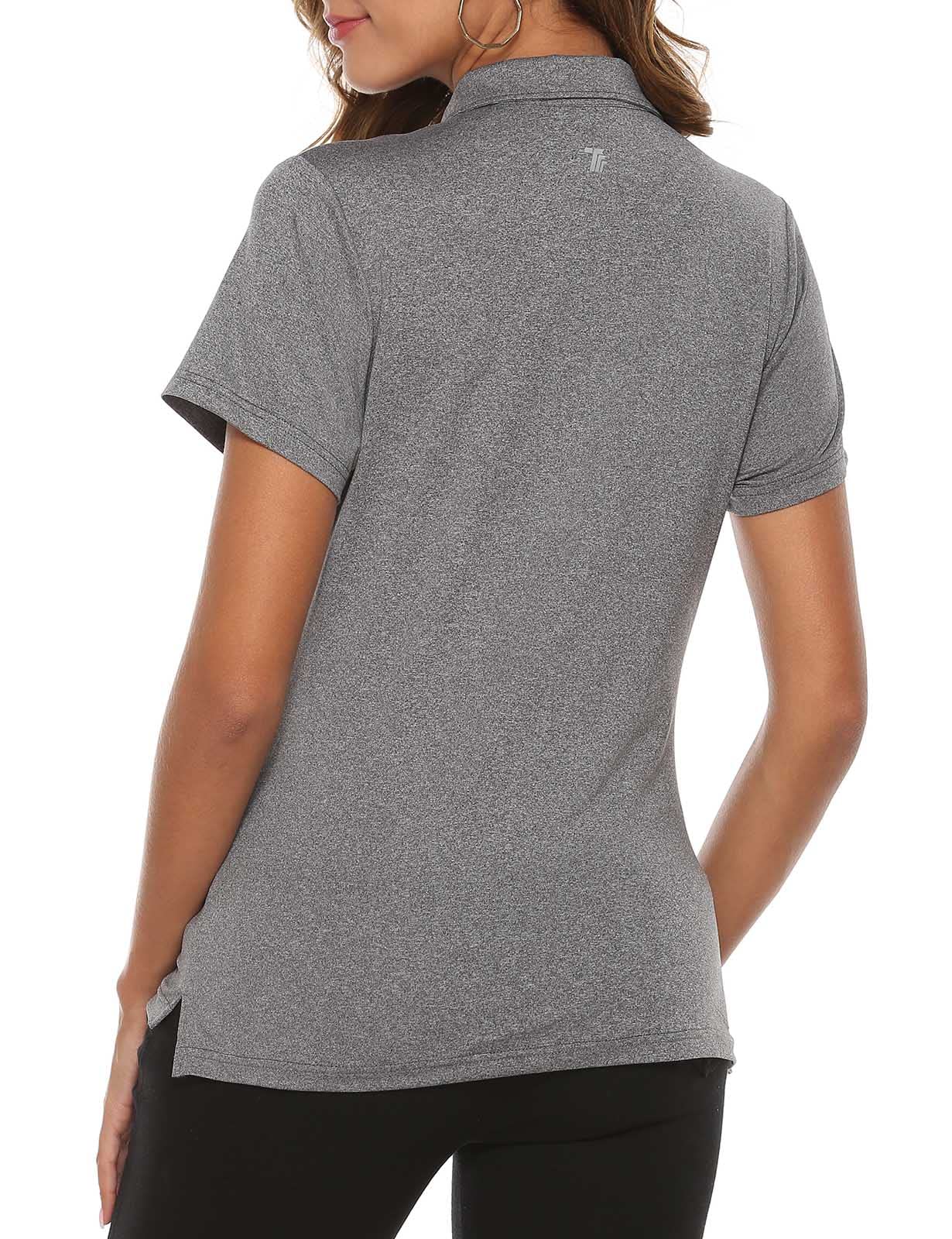 Rdruko Women's Short Sleeve Golf Polo Shirt - Moisture Wicking, Breathable & Quick Dry Performance Top for Golf, Tennis & Casual Wear - Comfortable Collared Tee for Sports & Outdoor Activities