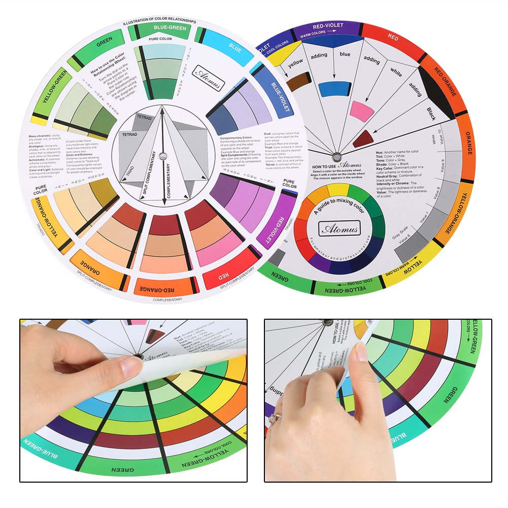 Professional Nail Color Wheel & Chromatography Card - Nail Gel Polish Display Chart for Salon Artists | Perfect for Color Mixing, Nail Art Design & Gel Polish Selection in Beauty Salons & Home Manicures