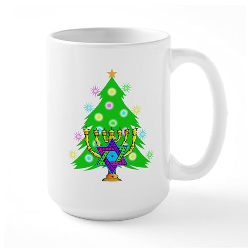 White - Christmas And Hanukkah Interfaith Large Mug