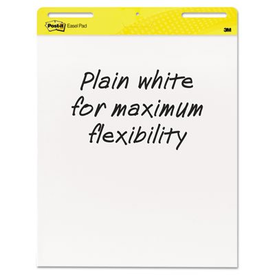 Self Stick Easel Pads 25x30 Inches, 2 Pack White Flip Chart Paper with Adhesive Backing - Ideal for Office Meetings, Classroom Presentations & Brainstorming Sessions