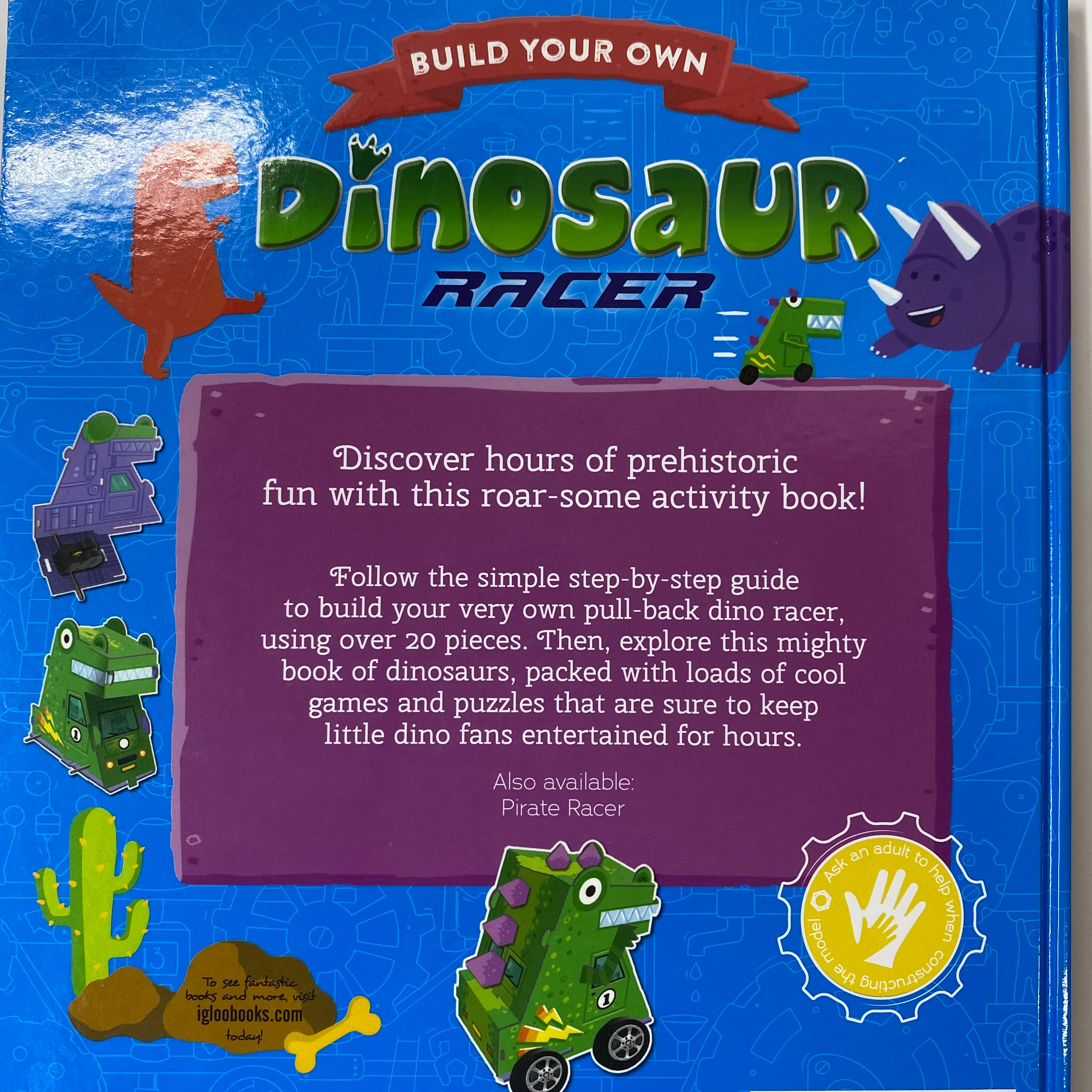 DIY Dinosaur Racer Kit - Build Your Own Pull Back Toy Car with 20+ Pieces | STEM Educational Toy for Kids | Perfect for Birthday Gifts & Creative Playtime