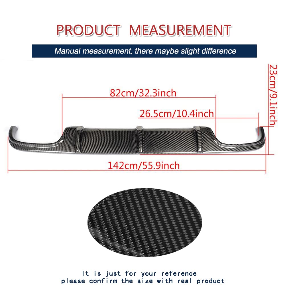 Carbon Fiber Rear Diffuser for Mercedes Benz E-Class W211 E55 AMG (2002-2006) - Custom Body Kit Bumper Cover Protector - High Gloss Black - Enhances Aerodynamics & Sporty Look for Street Racing & Car Shows