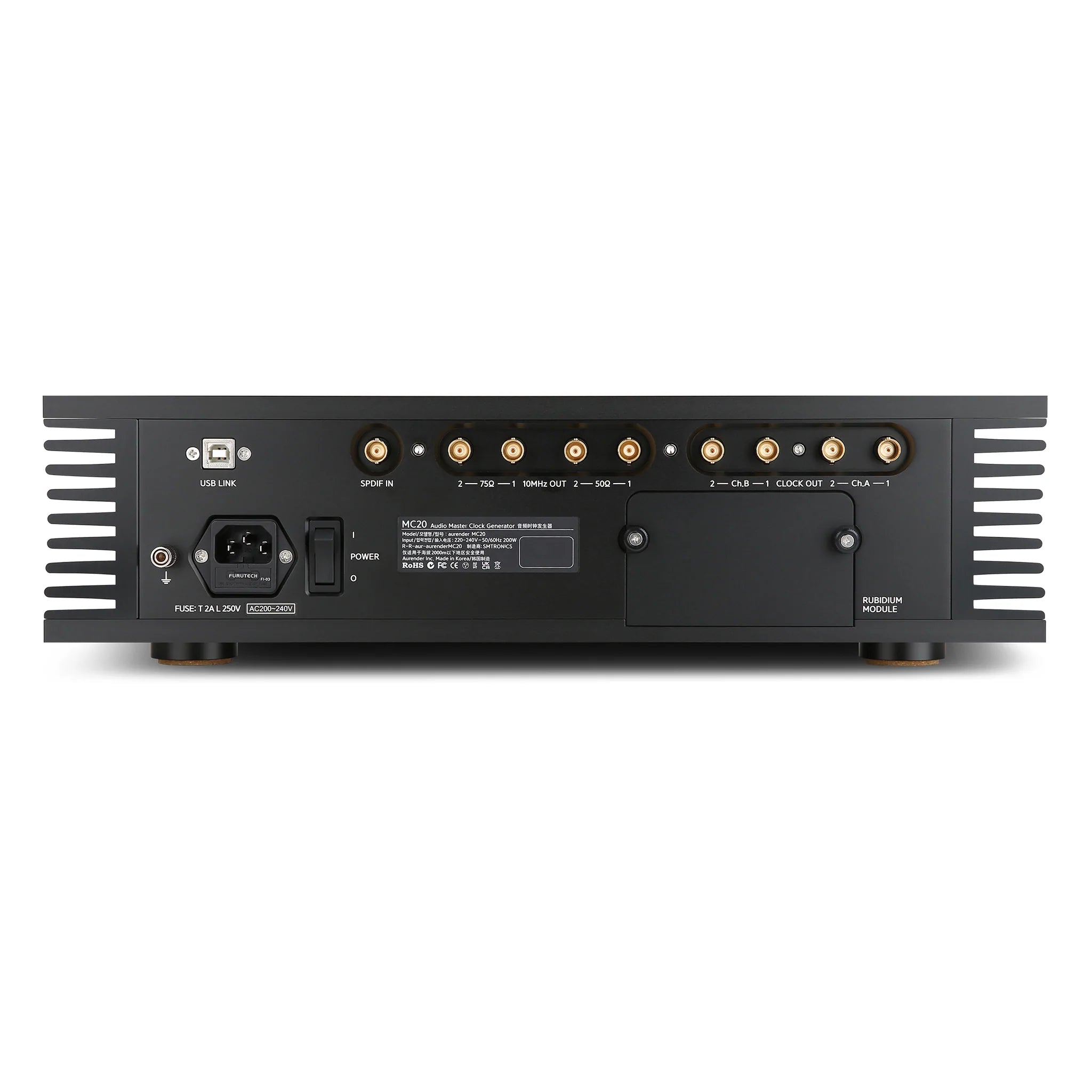 Aurender MC20 Reference Master Clock - High Precision Audio Clock for Audiophiles & Home Theater Systems | Perfect for Studio Recording & Hi-Fi Music Playback
