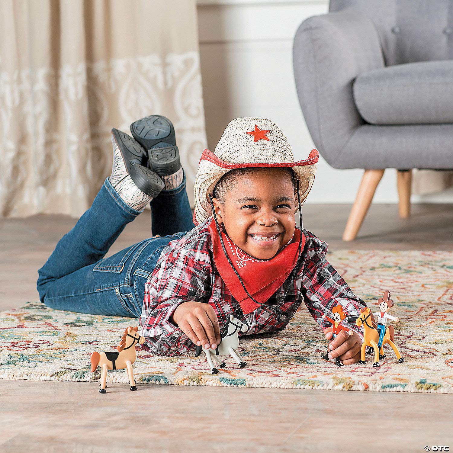 12-Piece Kids' Cowboy Hats Set with Fun Designs - Western Party Favors, Dress-Up Costume & Cowboy Theme Birthday Supplies for Boys and Girls