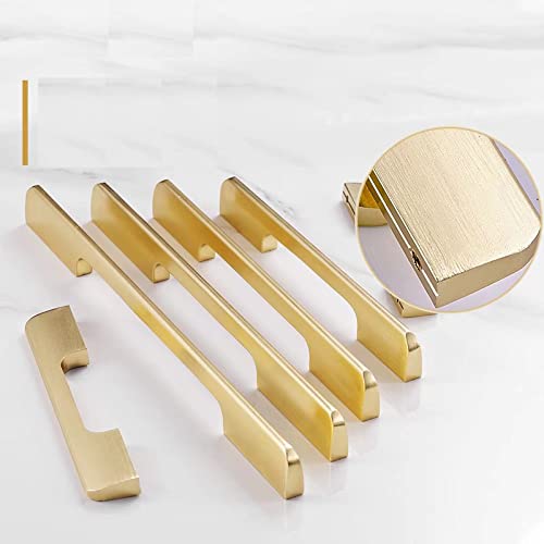 5Pcs Modern Simple T-Shaped Cabinet Handles - Aluminum Alloy Bathroom Drawer Pulls, Golden Dresser Wardrobe Cupboard Knobs (320mm Hole Center) - Perfect for Bathroom Vanity, Kitchen Cabinets & Bedroom Furniture