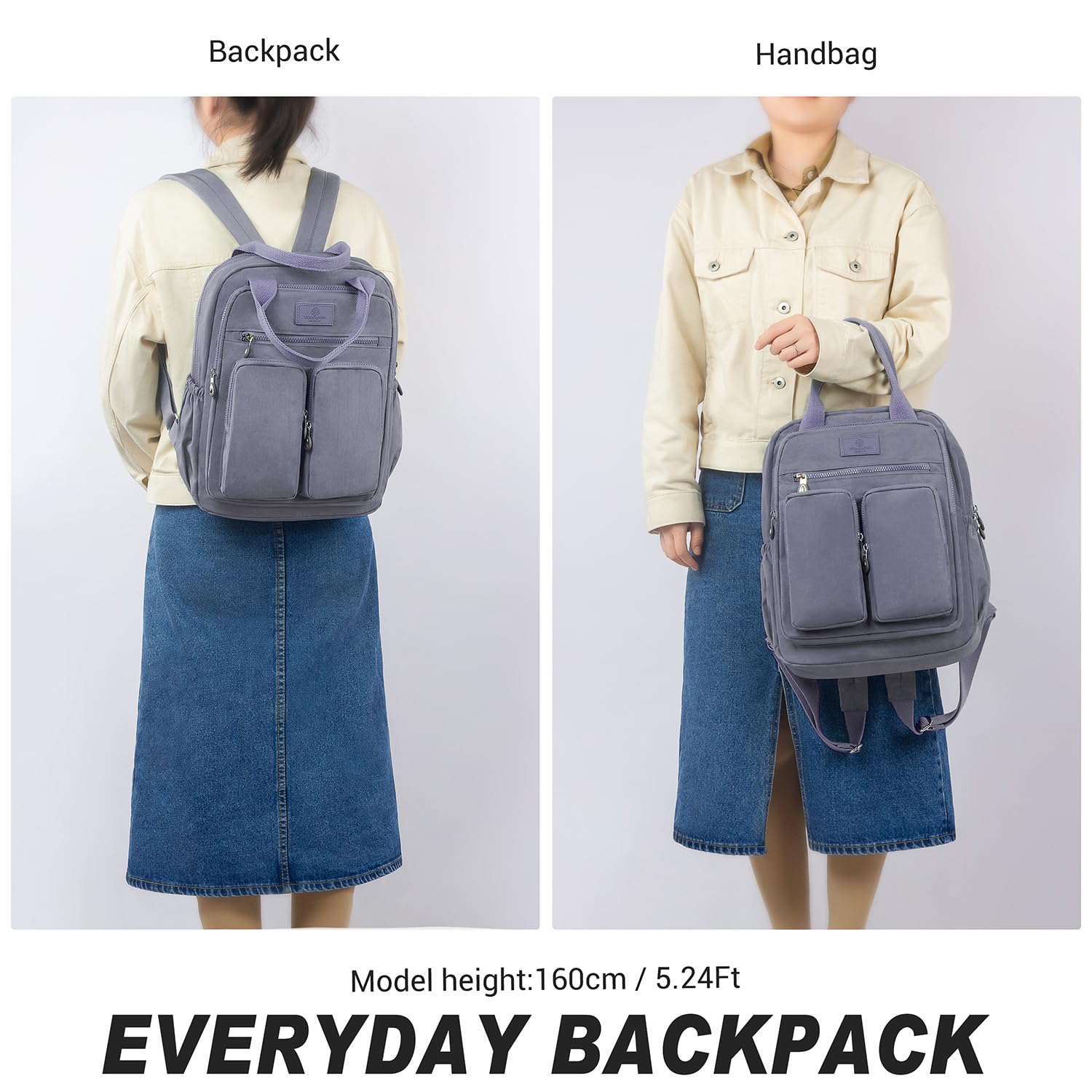 VOLGANIK ROCK Lightweight Nylon Casual Backpack - Water Resistant Daypack with Multiple Pockets for Travel, College & Work | Perfect for Commuting, Campus Use & Weekend Getaways