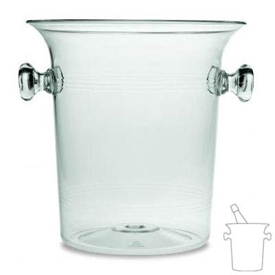 Clear Plastic Wine Bucket & Cooler - Insulated Ice Bucket for Wine & Champagne Bottles - Perfect for Parties, Weddings, and Outdoor Gatherings