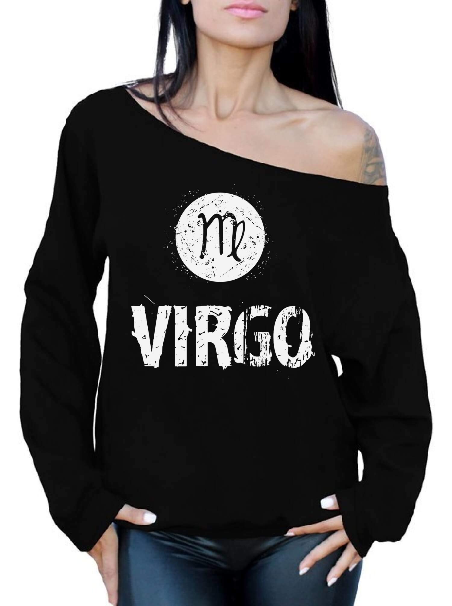 Aries Zodiac Sweatshirt for Women - Cute Off Shoulder Astrology Birthday Gift - Perfect for Casual Wear, Parties & Gifts