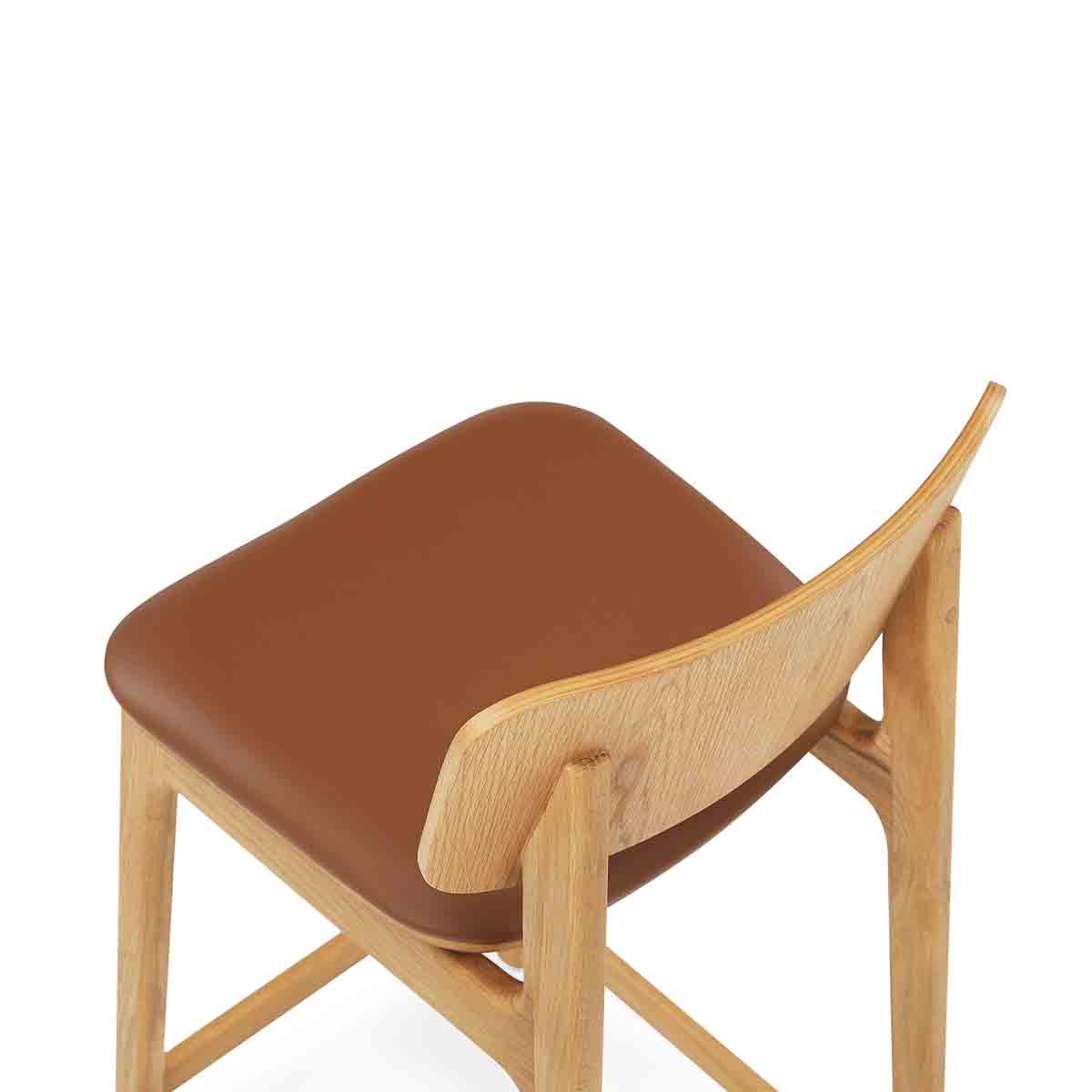 Flair Rattan Leather Bar Stool - 24