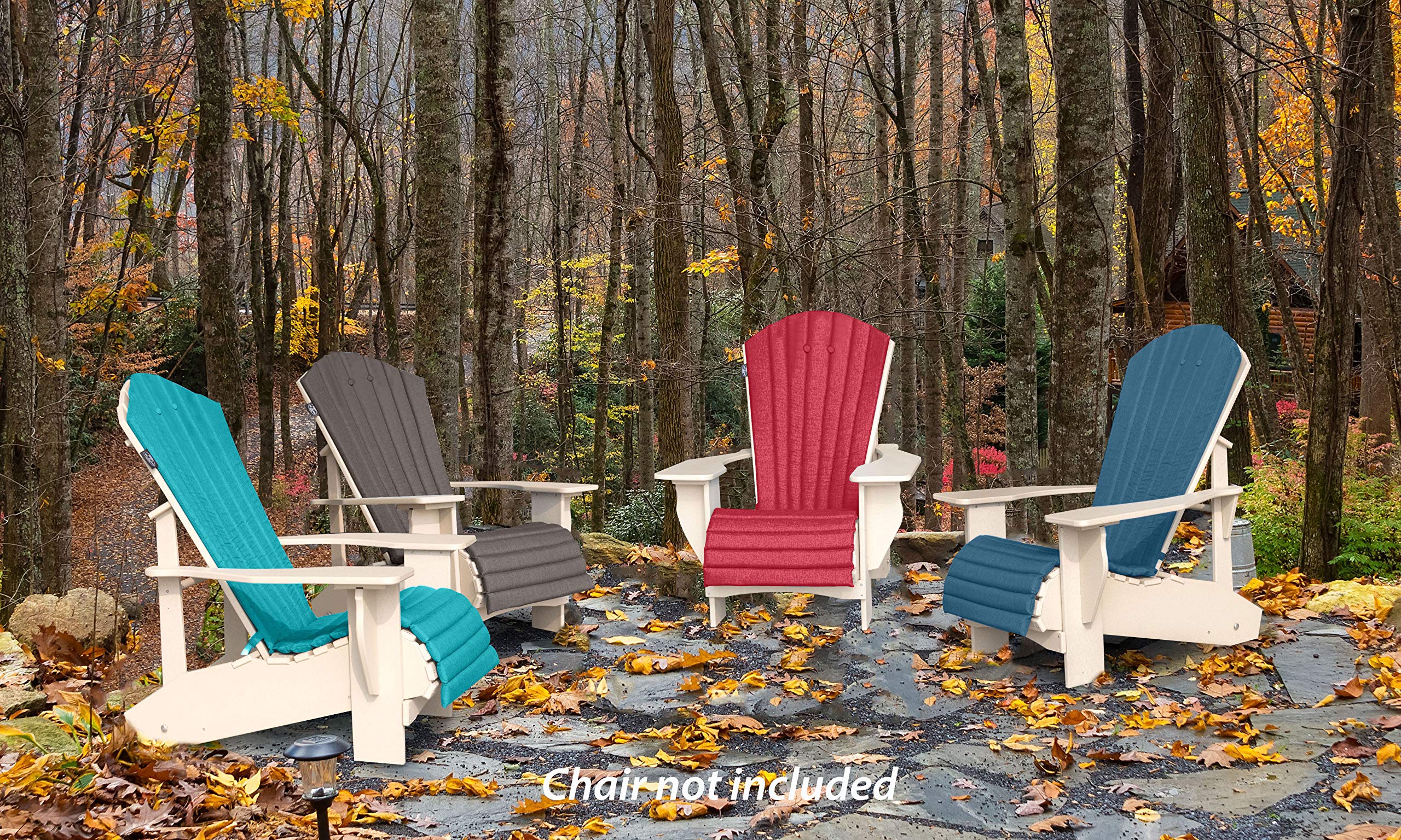 **All-Weather Patio Chair Cushion - Quick-Dry Olefin Fabric, Waterproof & UV-Resistant - Perfect for Adirondack Chairs (Sailor Blue) - Ideal for Outdoor Lounging, Poolside Relaxation & Garden Seating**