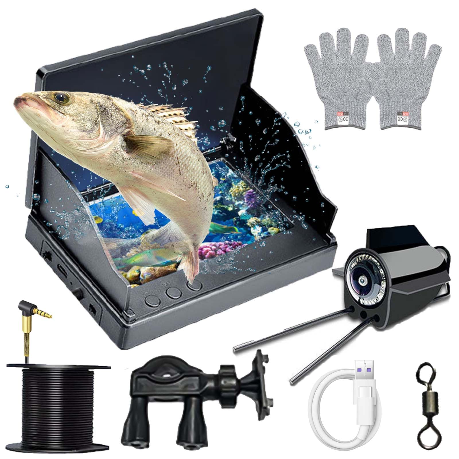 Colitt - Upgraded Underwater Fishing Camera with Night Vision & 4.3'' HD LCD Screen, 220° Wide-Angle Lens, IP68 Waterproof Fish Finder for Ice Fishing, Lake & Ocean Angling - Perfect for Night Fishing & Deep Water Exploration