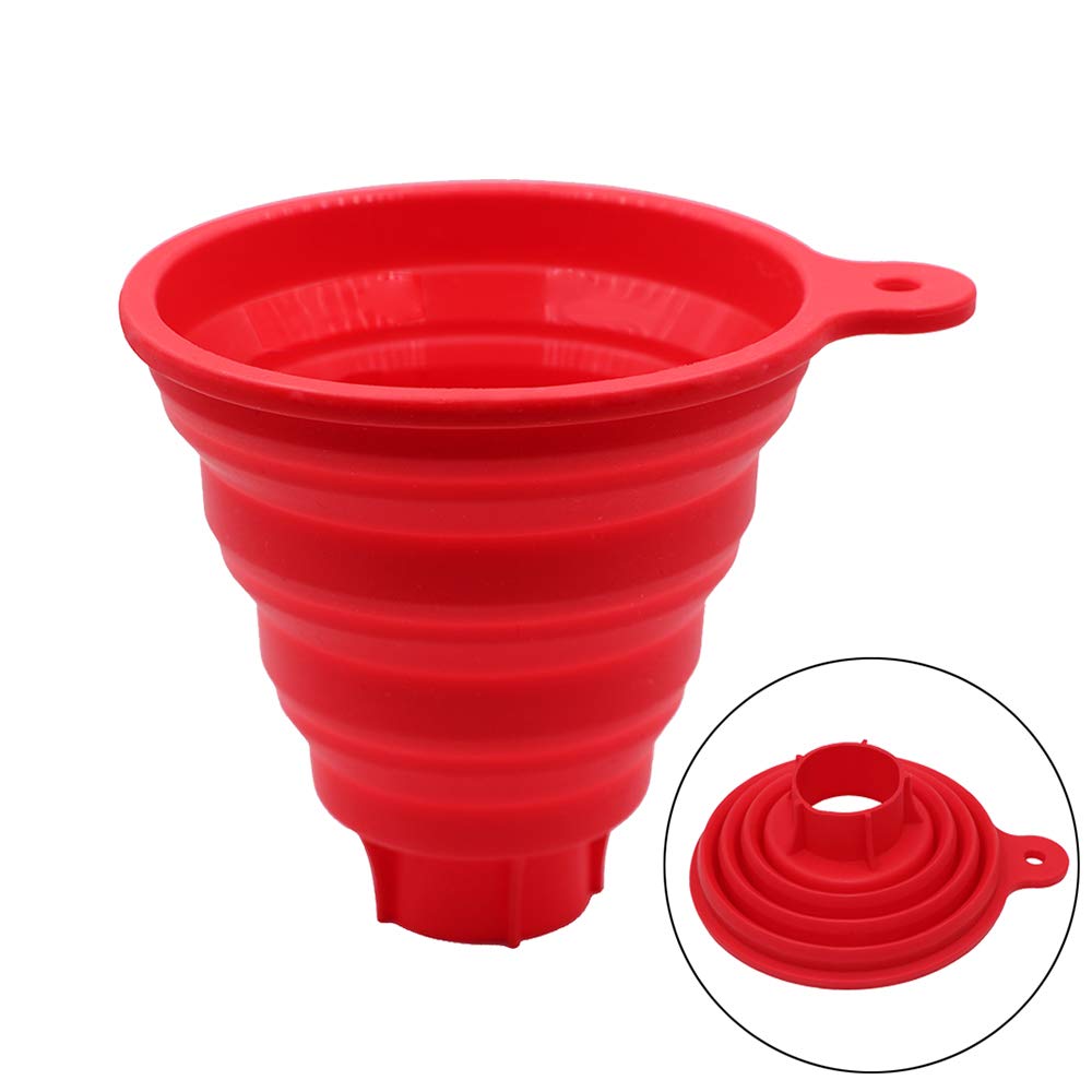 Premium Collapsible Silicone Funnel for Canning - Food Grade Foldable Wide Mouth Funnel for Jars, Bottles & Containers - Ideal for Transferring Liquids, Oils, Jams, Seasonings & Dry Ingredients - Perfect for Home Canning, Kitchen Use & Food Storage