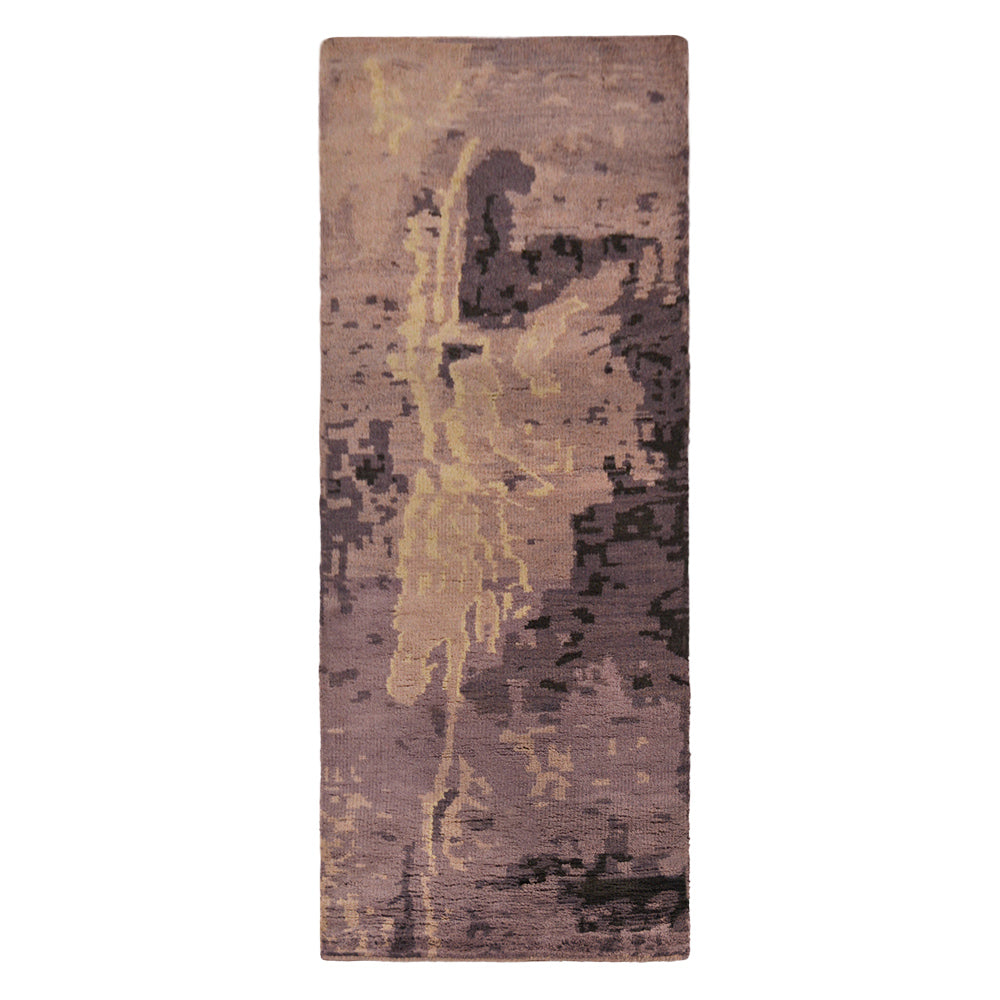 Handmade Solitude Hand Knotted Wool Rug - Bohemian Style Area Rug for Living Room, Bedroom & Home Decor