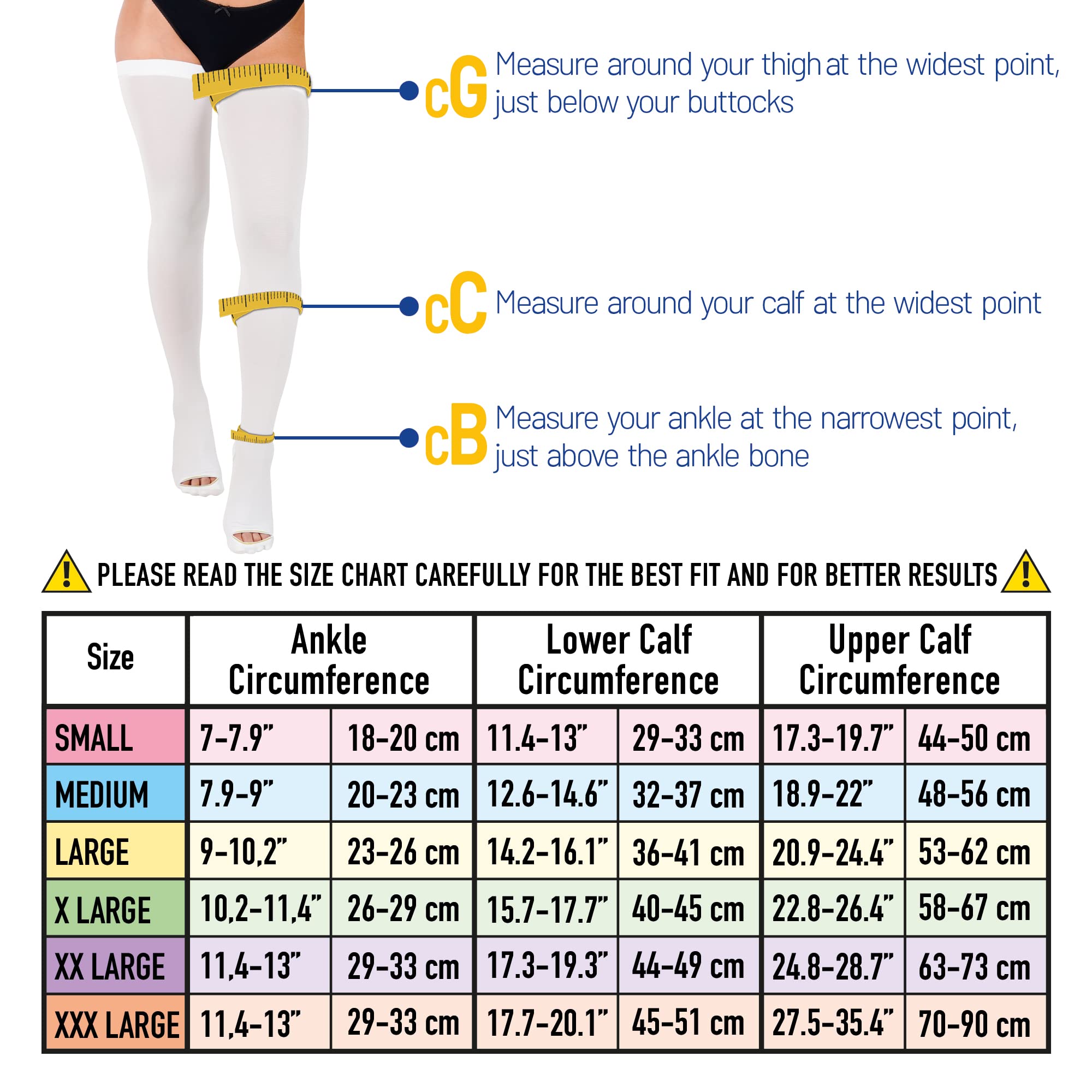 15-20 mmHg Thigh High Compression Stockings for Women & Men - Moderate Support Medical Socks for Circulation, Varicose Veins & Swelling Relief - Perfect for Travel, Pregnancy & Post-Surgery Recovery