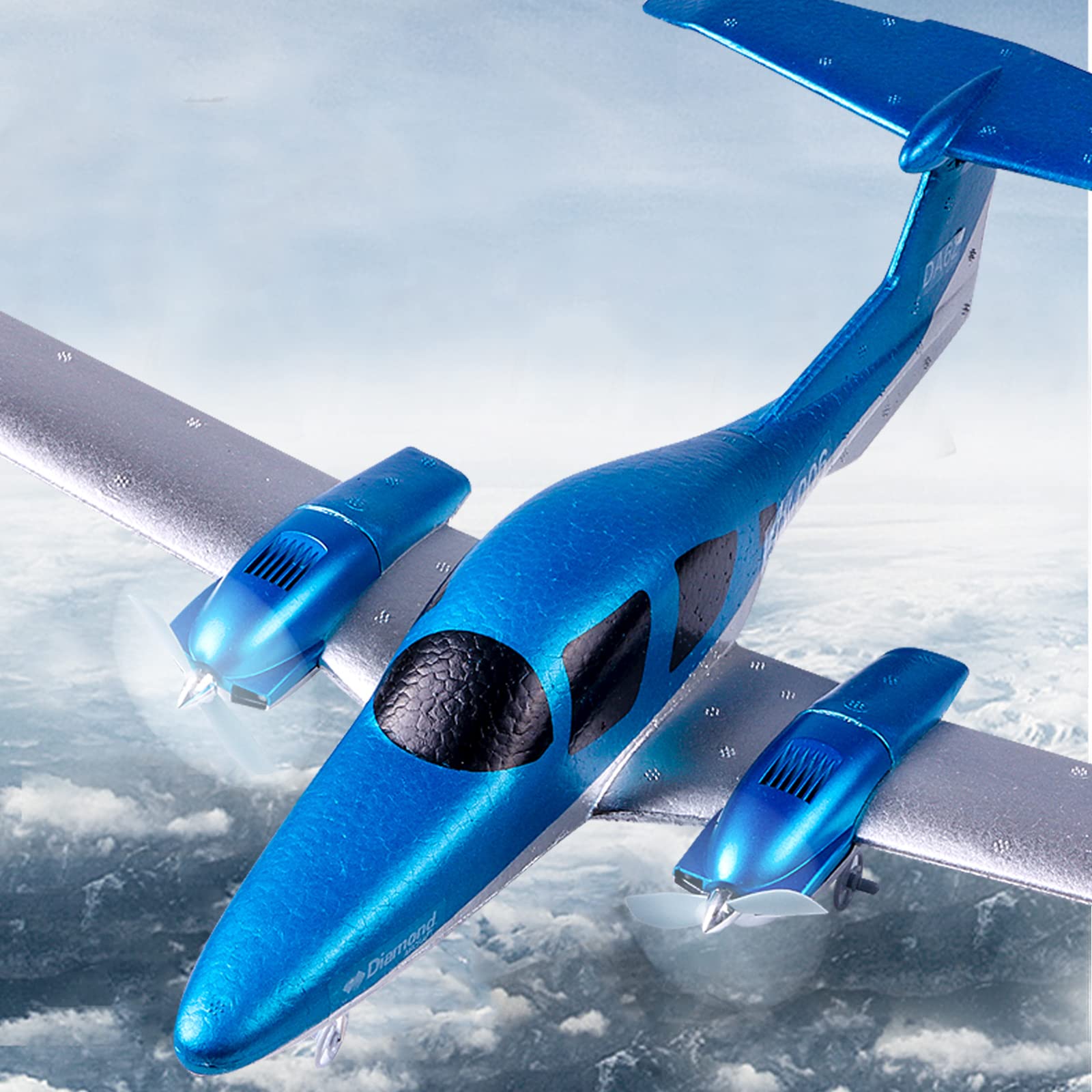 **RTF 2 Channel Remote Control RC Airplane for Beginners - 550mm Wingspan Diamond Aircraft with 2 Batteries | Outdoor Flying & Backyard Fun**