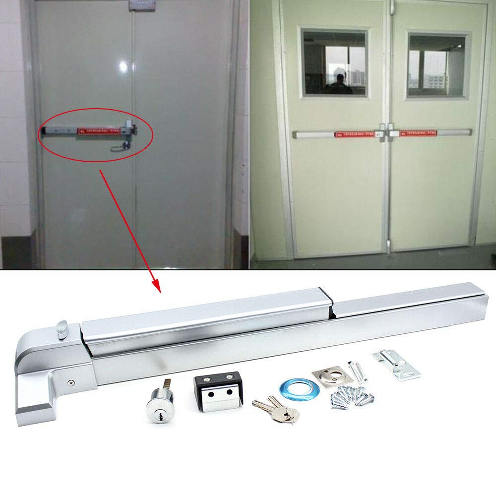 Heavy Duty Commercial Rim Exit Device Door Push Bar - Fireproof Emergency Panic Hardware for 30