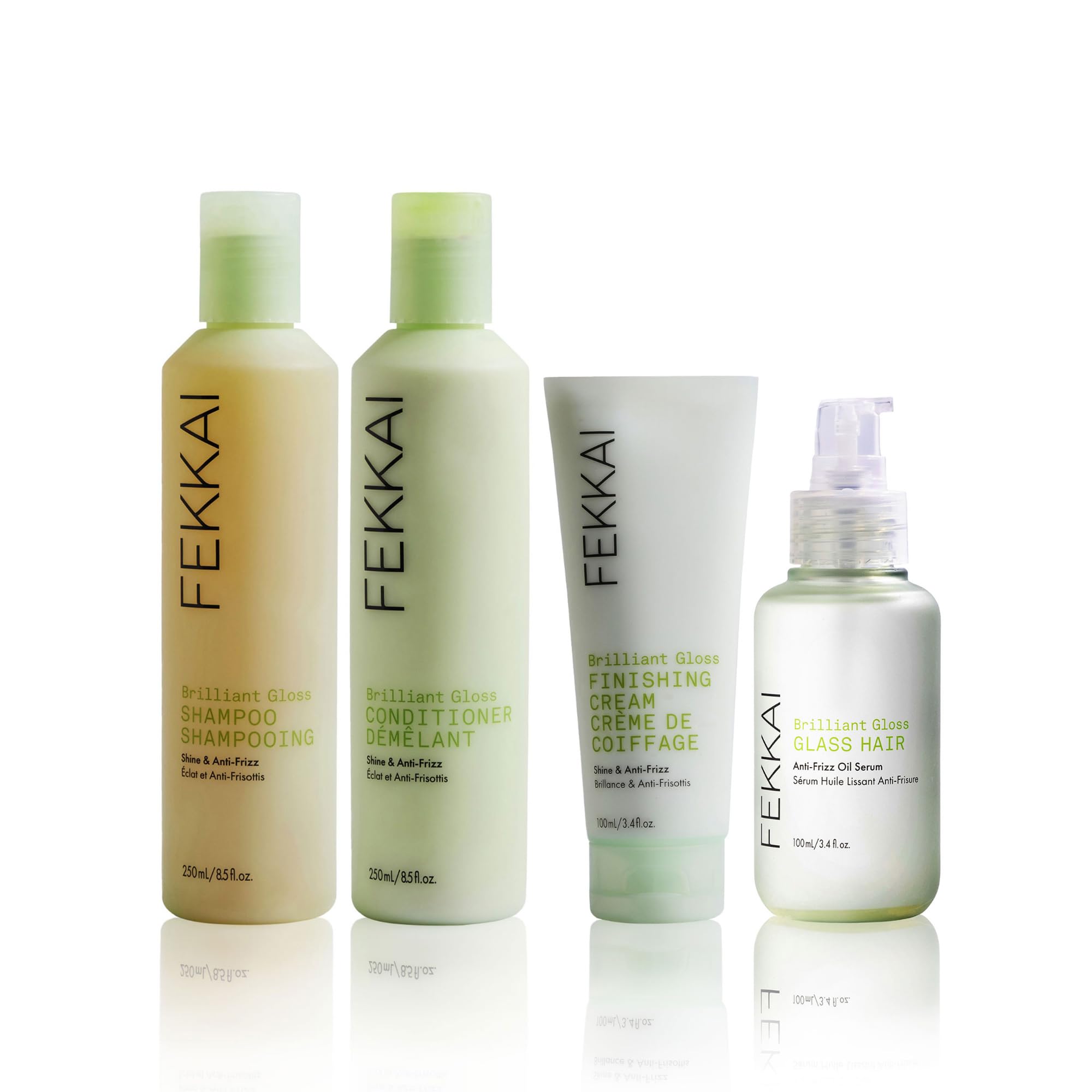 FEKKAI Brilliant Gloss Shampoo 1L (Pack of 2) - Sulfate-Free, Paraben-Free & Vegan Formula for 4X Shine - Cruelty-Free Hair Care for Smooth, Glossy Locks - Perfect for Daily Use & Salon-Quality Results at Home