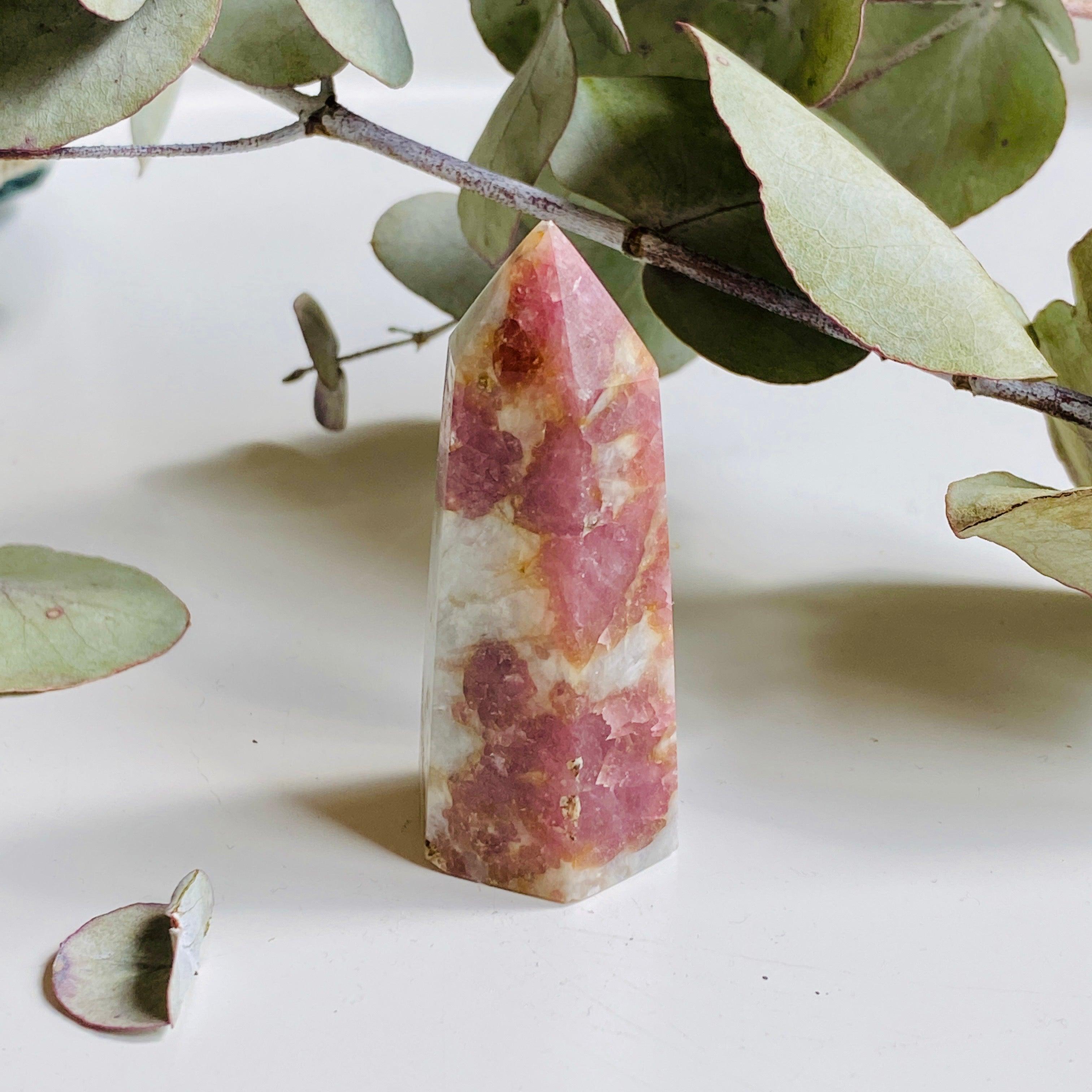 Natural Pink Tourmaline in Schist - Small Point Specimen c1450 | Gemstone Collection, Healing Crystals & Mineral Display for Home Decor