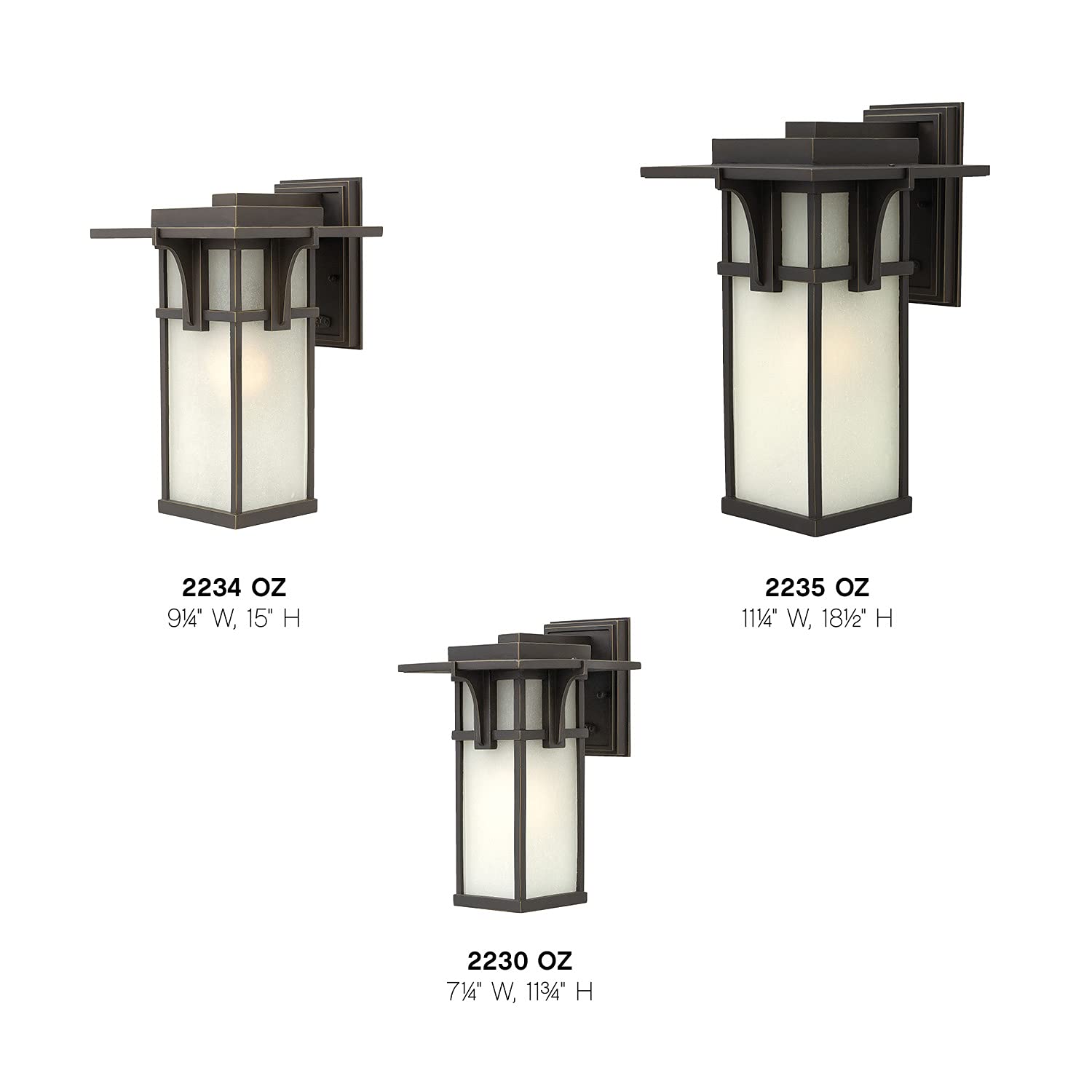 Hinkley Manhattan Collection One Light Medium Outdoor Wall Mount in Oil Rubbed Bronze - Durable Exterior Sconce for Porch, Patio & Entryway Lighting