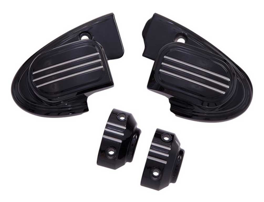 Ciro 70305 Black Master Cylinder Assembly Cover for 2014-2016 Harley-Davidson FLH Touring Models with Handlebar-Mounted Mirrors | Replacement Part for Motorcycle Brake System Upgrade