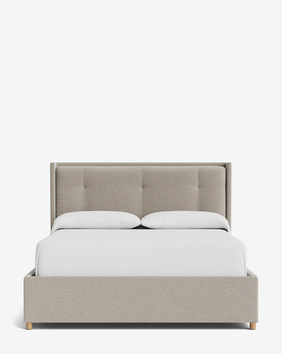 Low Profile Ria Bed Frame with Minimalist Headboard - Perfect for Small Spaces, Modern Bedrooms & Studio Apartments