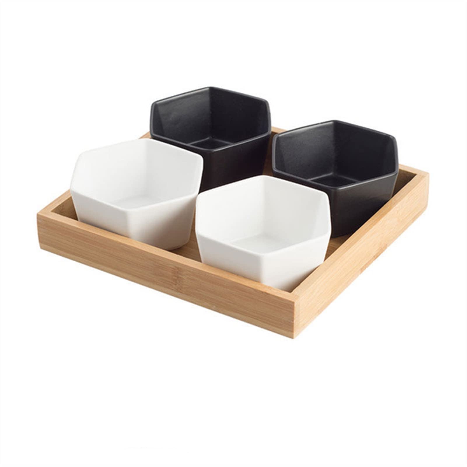Creative Ceramic Dipping Bowls Set - 4-Piece Porcelain Snack & Sauce Bowls for Dried Fruit, Desserts, Appetizers - Elegant Serving Platters for Kitchen & Dining Tableware (Color B) - Perfect for Parties, Entertaining & Family Gatherings