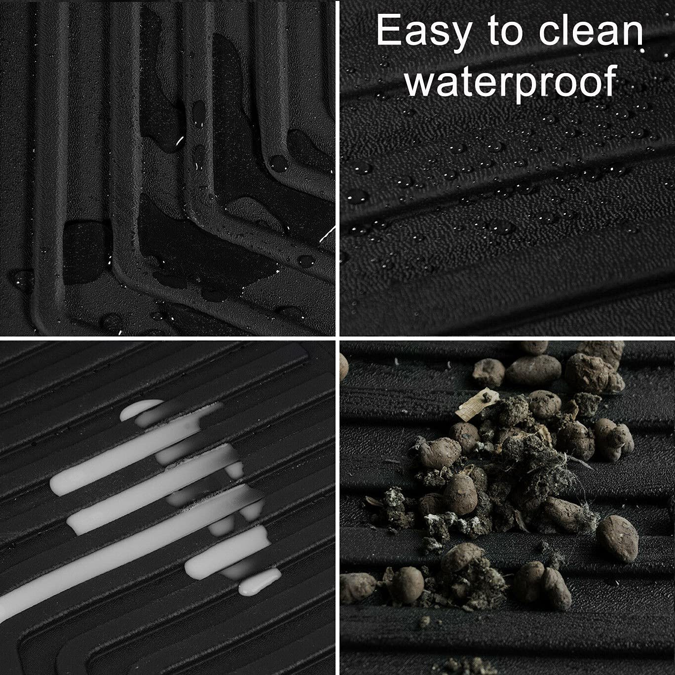 Premium All-Weather Floor Mats for 2018-2020 Honda Accord Sedan - Heavy Duty Black Rubber Car Mats - Perfect for Rain, Snow & Mud Protection - Ideal for Daily Commute & Road Trips