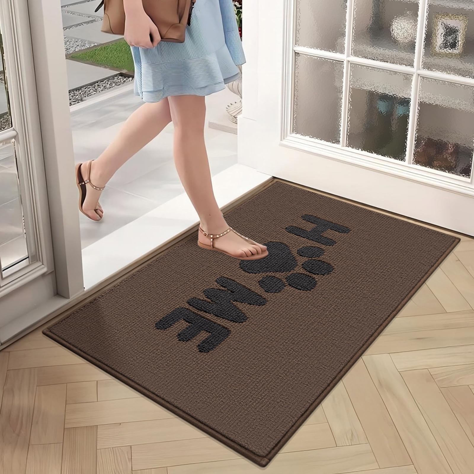 Non-Slip Brown Indoor Door Mat 20