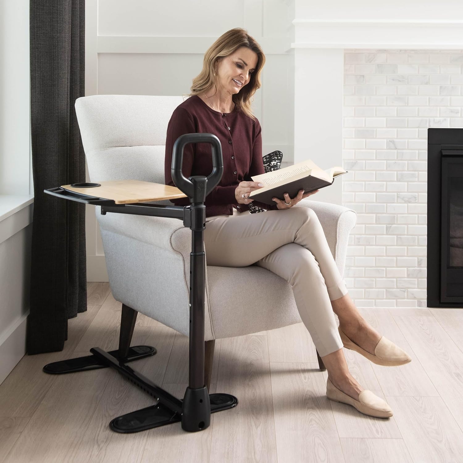 Stander Assist Tray - Adjustable Bedside Table for Meals, Laptops & Books - Perfect for Hospital, Elderly Care & Home Use