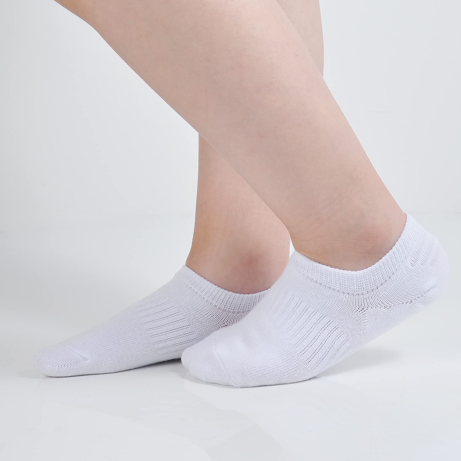 EPEIUS Kids No Show Socks for Girls & Boys - 6/12 Pack Soft Cotton Low Cut Ankle Socks with Non-Slip Grips - Perfect for School, Sports & Everyday Wear