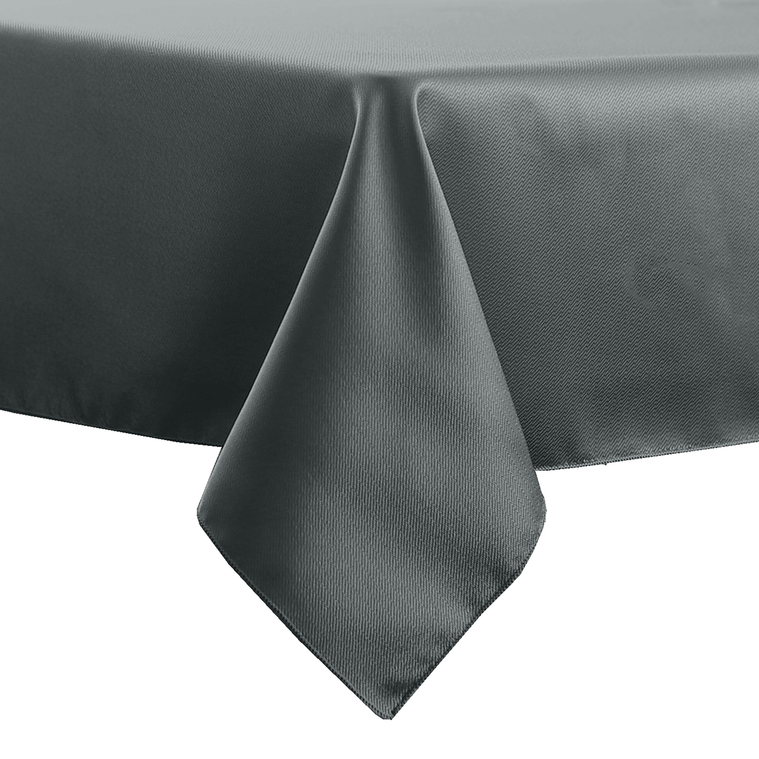 10-Pack Herringbone Fandango 60 x 90-Inch Rectangular Tablecloth Set - Charcoal Grey - Ultimate Textile for Dining, Parties & Events