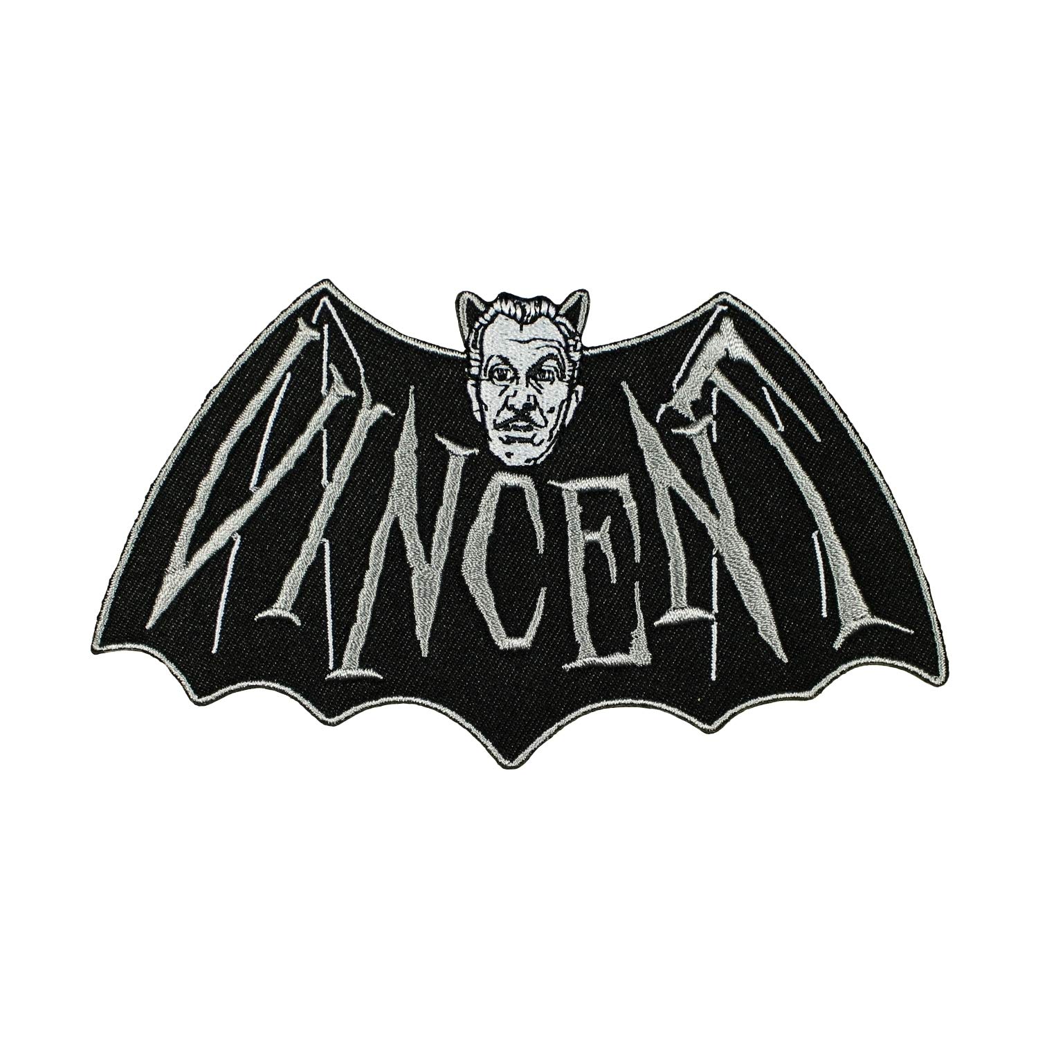 Vincent Price Devil Bat Patch - Kreepsville 666 Embroidered Iron-On Applique for Halloween Costumes & DIY Gothic Fashion