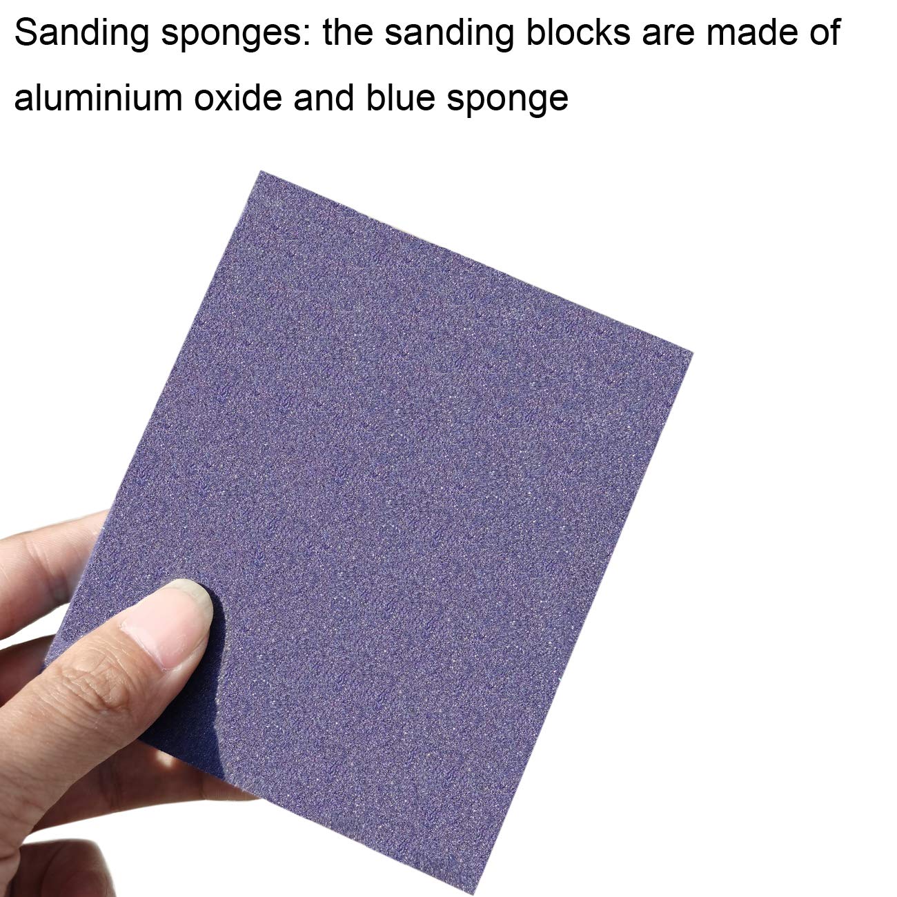 12 Pack 220 Grit Superfine Grade Sanding Blocks - Washable & Reusable Sanding Sponge for Wood, Metal & Brush Pots - Perfect for DIY Projects, Furniture Refinishing & Crafting