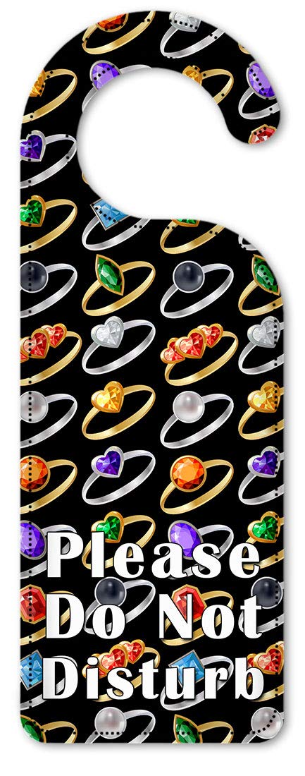 Artistic Do Not Disturb Door Hanger Sign with Rings - Perfect for Hotels, Bedrooms & Privacy (DND Door Knob Decor)