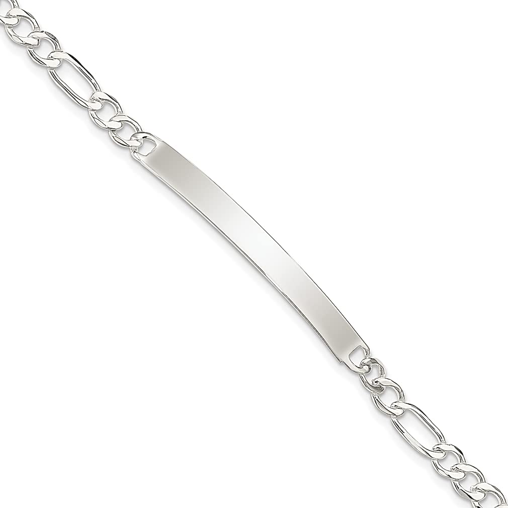 925 Sterling Silver Figaro Link Bracelet for Women - Elegant Fine Jewelry Gift for Her, Perfect for Anniversaries, Birthdays & Special Occasions