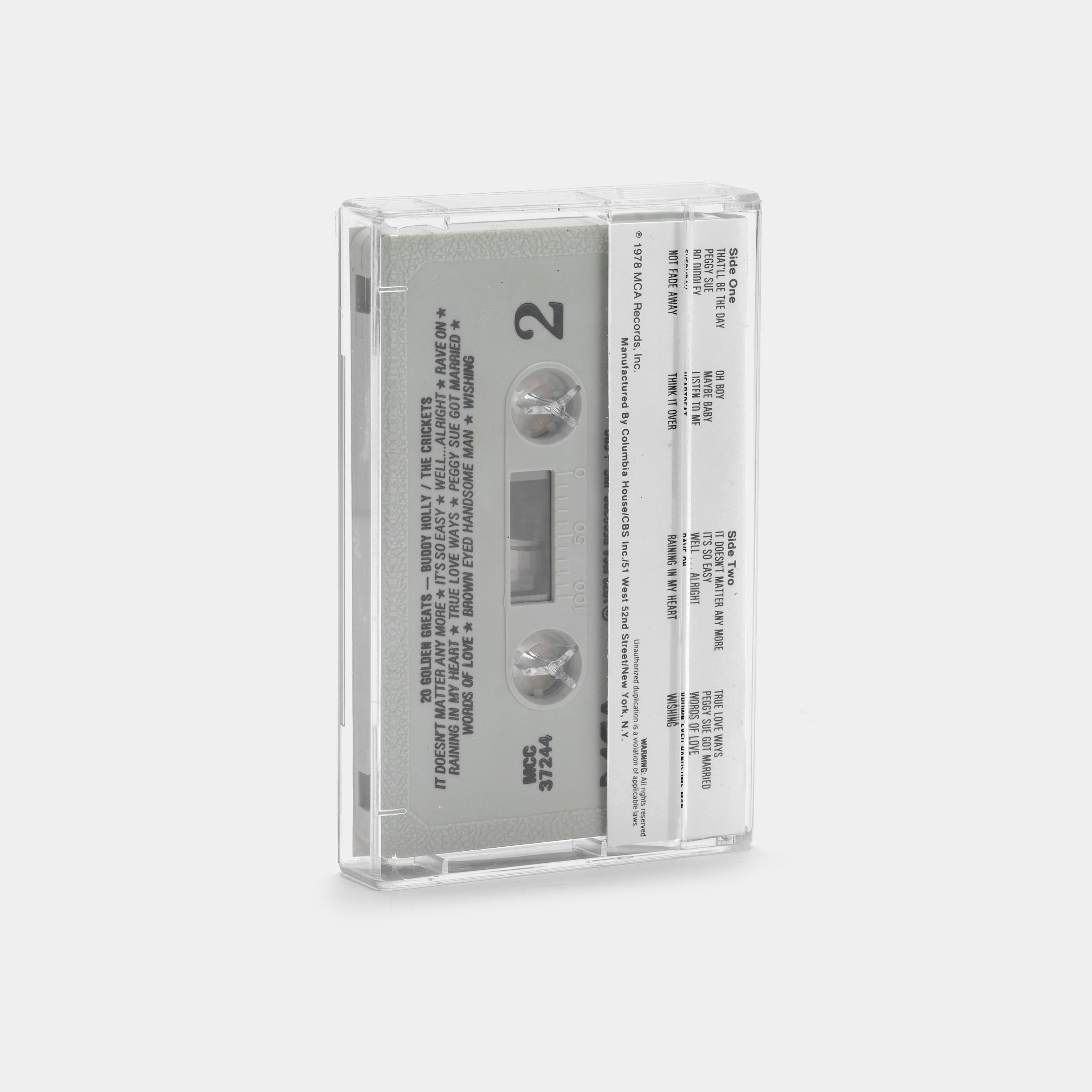 Buddy Holly & The Crickets - 20 Golden Greatest Hits Cassette Tape | Vintage Music Collection | Perfect for Retro Music Lovers & Classic Rock Enthusiasts