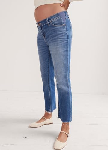 HATCH Collection Maternity The Crop Jeans - Under Belly Fit Cotton Denim for Pregnant Women - Plus Size & Extended Sizing - Perfect for Casual Wear, Work & Everyday Comfort During Pregnancy