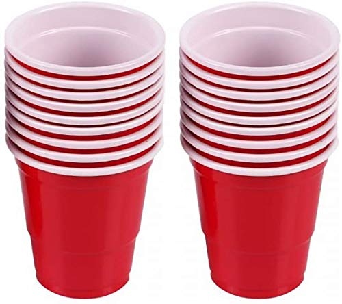 20 Mini Red Solo Cups - Disposable Party Shot Glasses for Beer, Cocktails & Shots - Perfect for Weddings, BBQs, Tailgates & College Parties