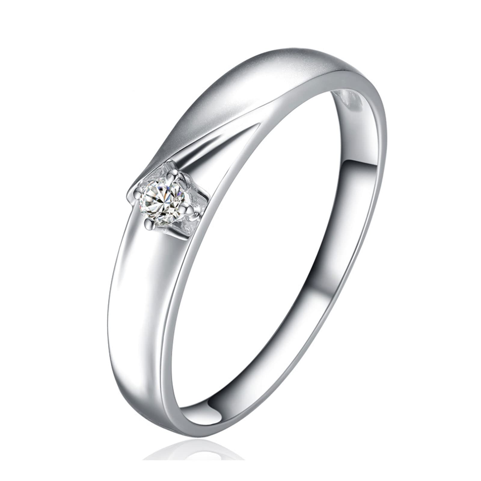 Diamond Matching Couples Rings for Him and Her - Sterling Silver/10K/14K/18K Wedding Promise Rings with Free Engraving | Perfect for Anniversaries, Engagements & Romantic Gifts