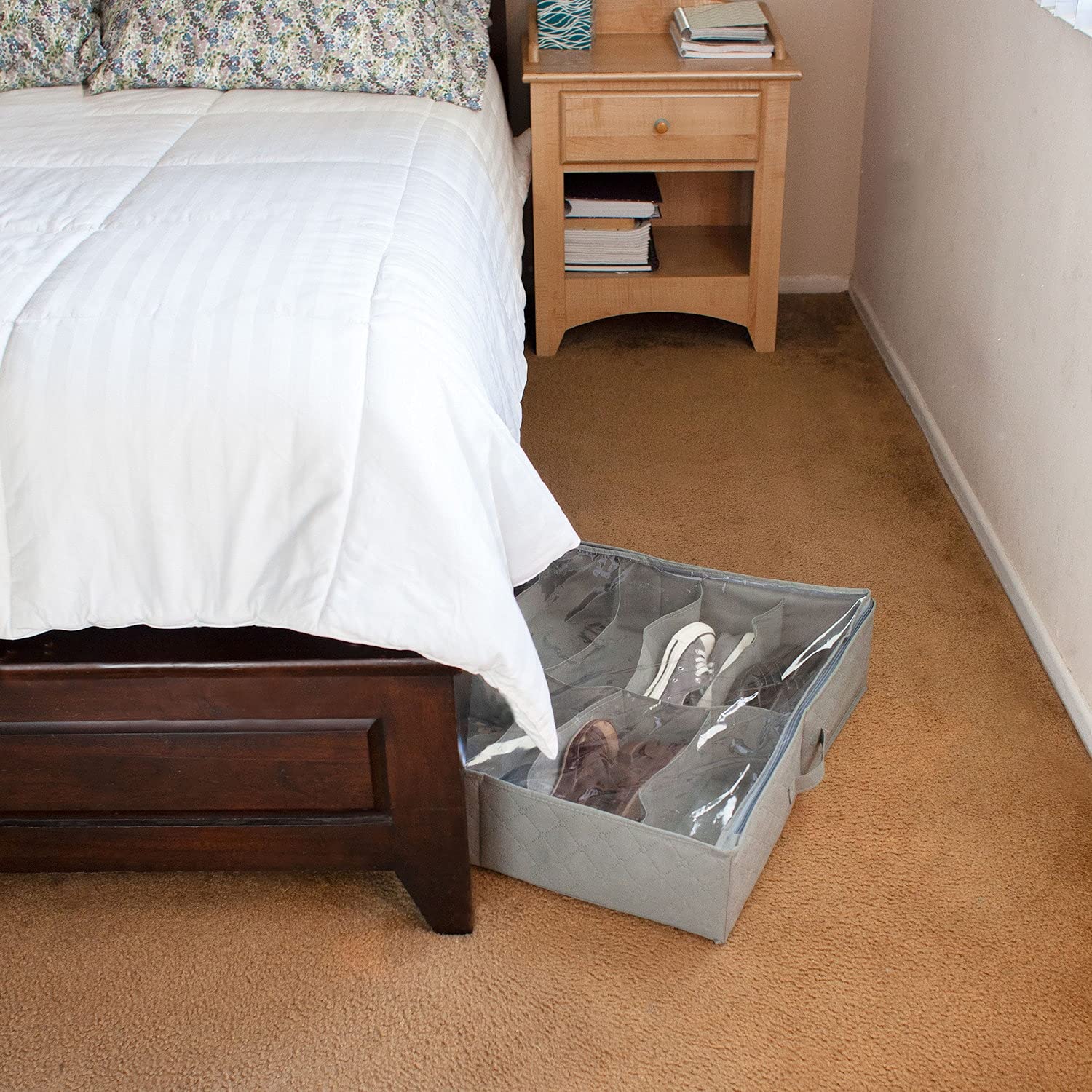 Underbed Shoe Storage Organizer - Gray for Home & Travel