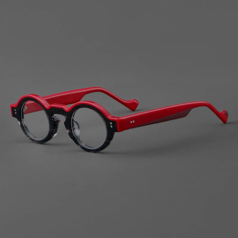 CCspace Women's Full Rim Round Acetate Eyeglasses Frame 57398 - Lightweight & Stylish Retro Glasses for Women, Perfect for Reading, Working & Fashion Accessories