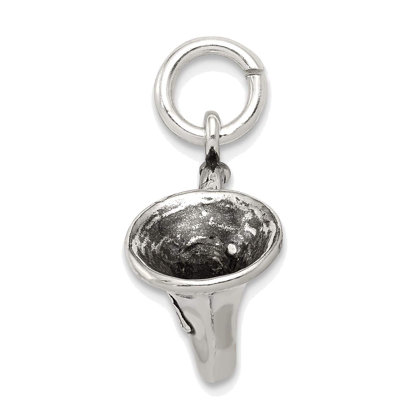 Sterling Silver French Horn Charm - Vintage Jewelry for Music Lovers