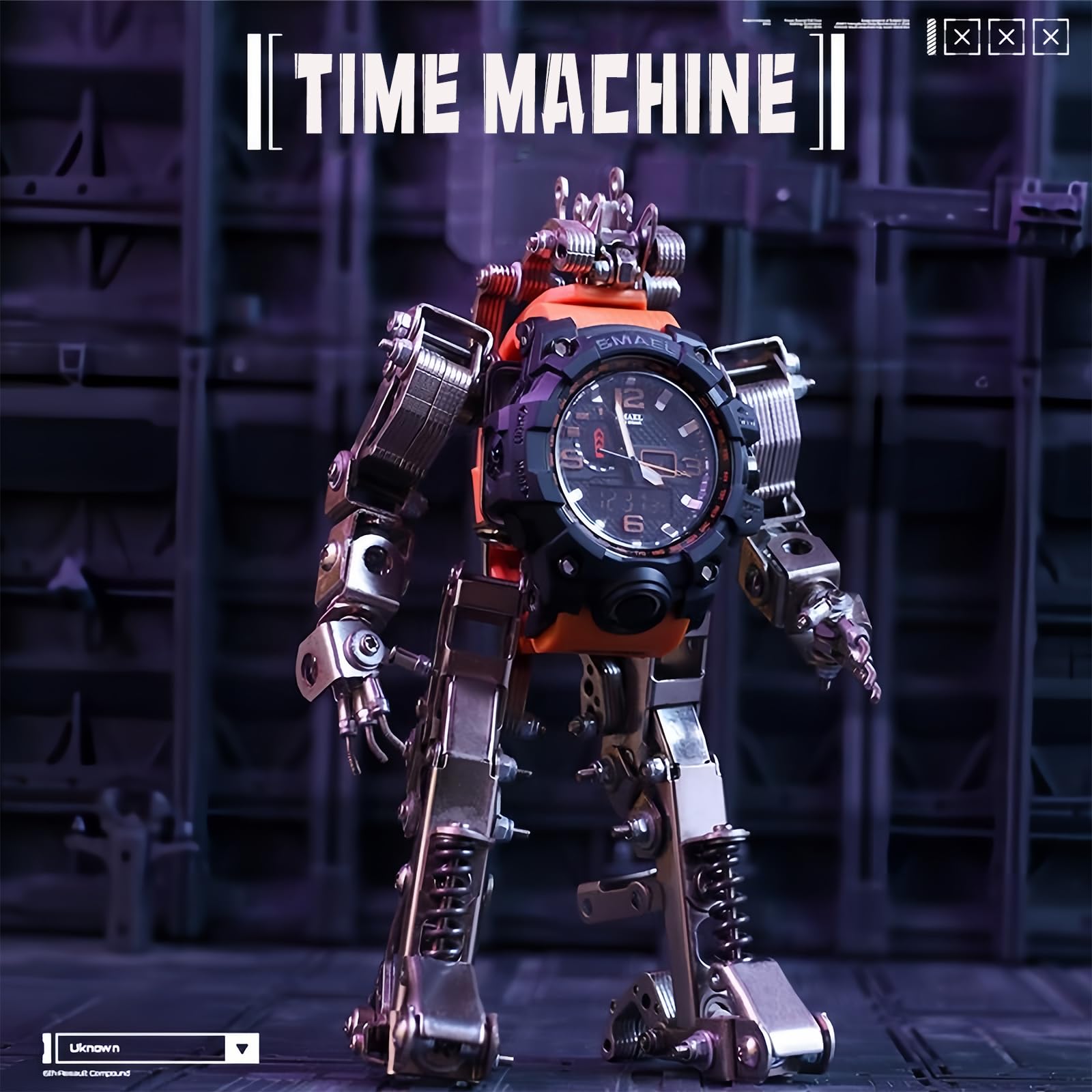 3D Metal Model Kit - DIY Mechanical Time Machine Watch Stand, Adult High Difficulty Assembly Puzzle, 3D Metal Art Craft for Men | Perfect Gift for Engineers, Watch Collectors & Hobbyists | Home Office Decor & STEM Learning Project