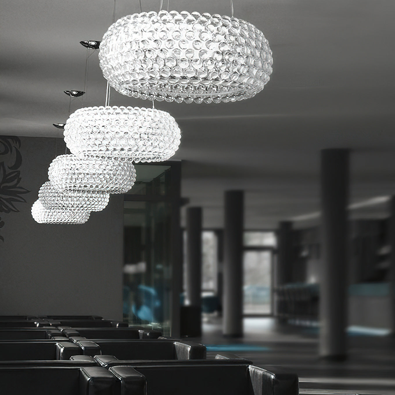 Elegant Caboche Pendant Light - Modern Glass Ceiling Lamp for Dining Room, Kitchen Island & Bedroom Decor