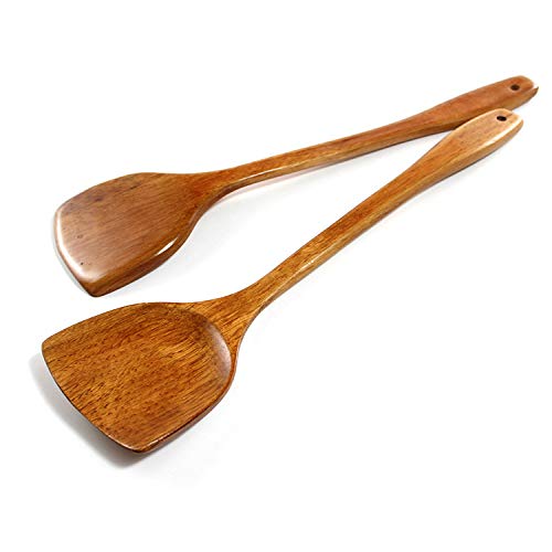 Premium Wooden Spatula Set for Nonstick Cookware - 15