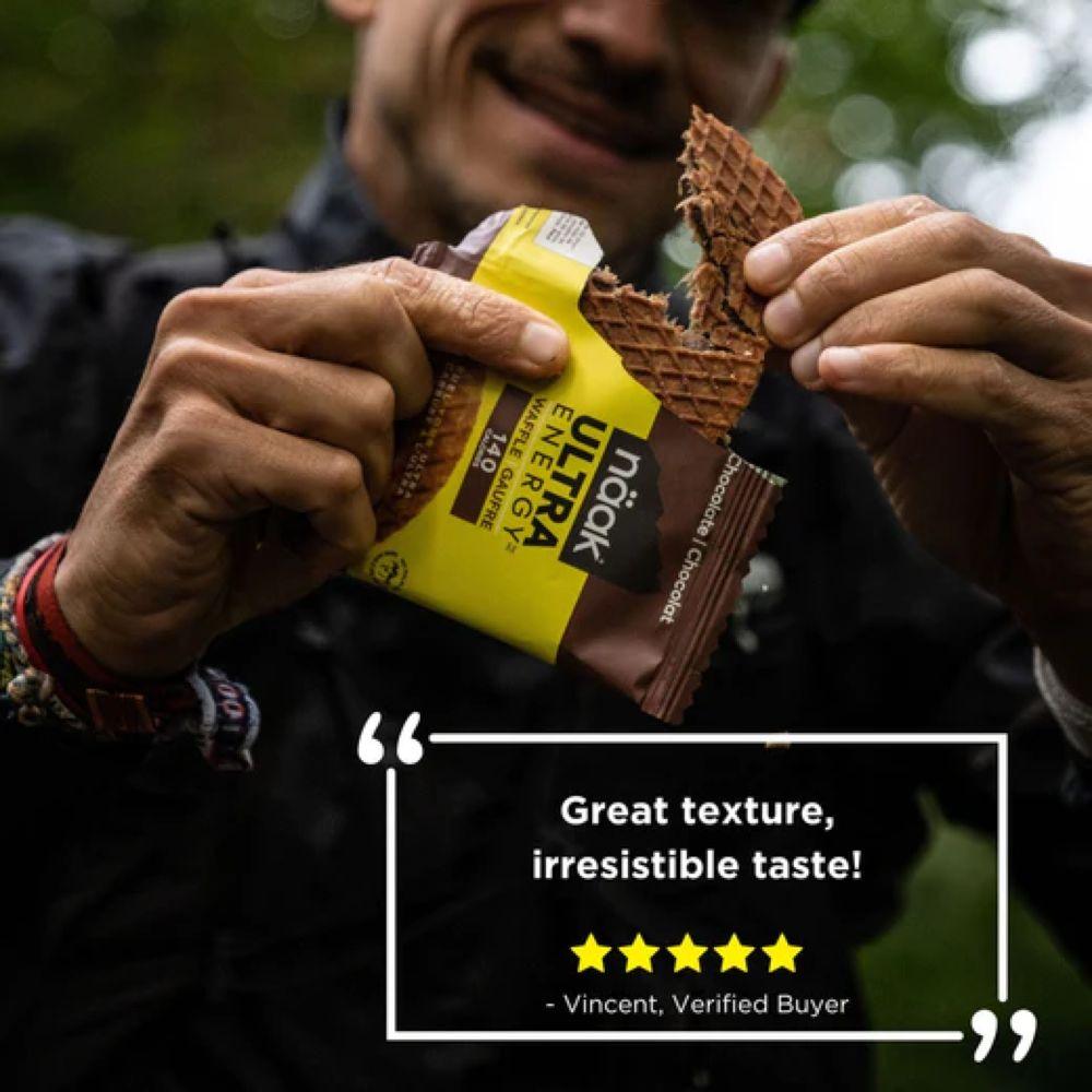 NÃ¤ak Ultra Energy Waffle - High Protein Sports Nutrition Snack for Running, Cycling & Outdoor Activities