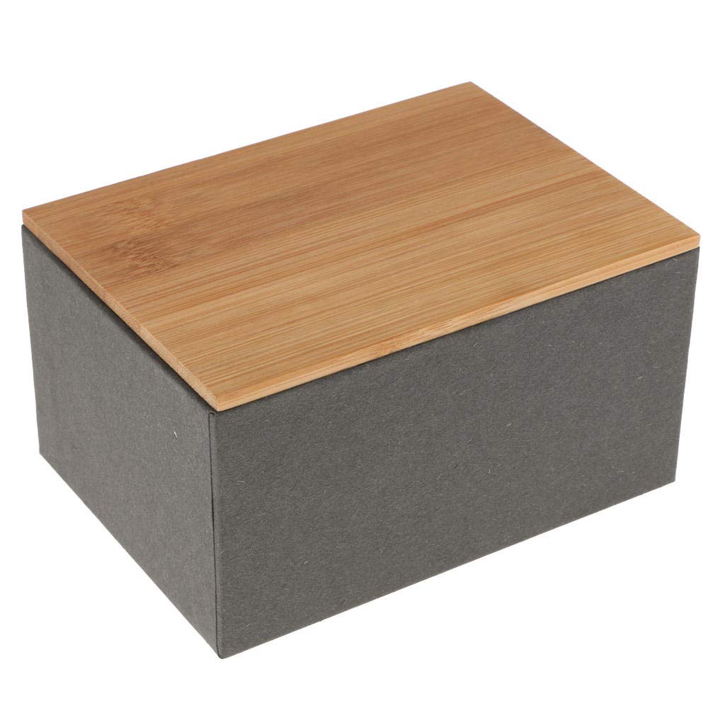 Premium Metal Storage Box with Bamboo Lid - Airtight Kitchen Organizer for Bread, Sugar, Tea & Herbs | Perfect for Pantry, Countertop & Baking Supplies Storage